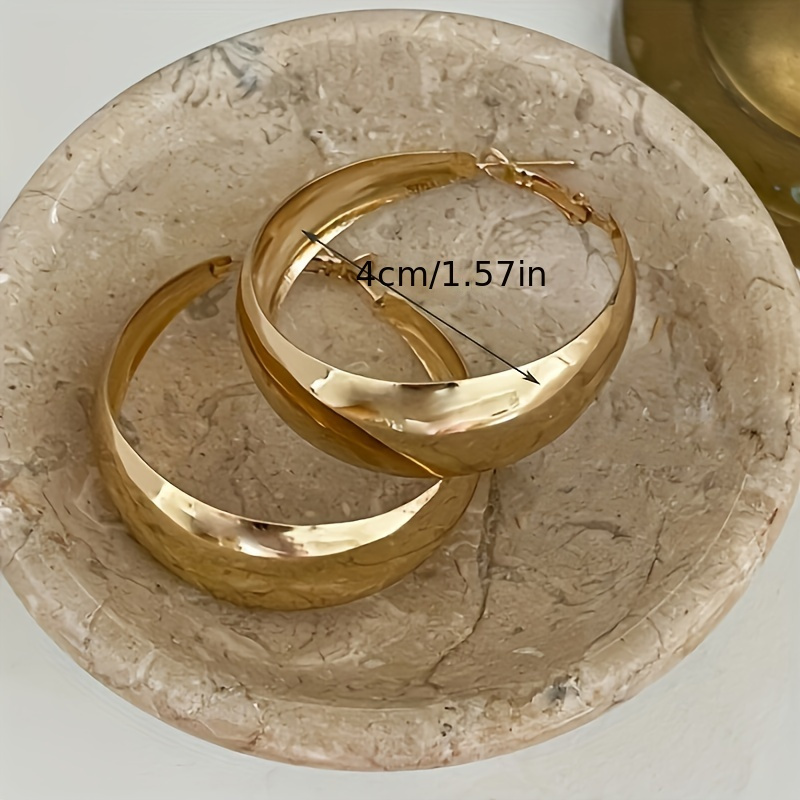 European American Wide Large Earrings